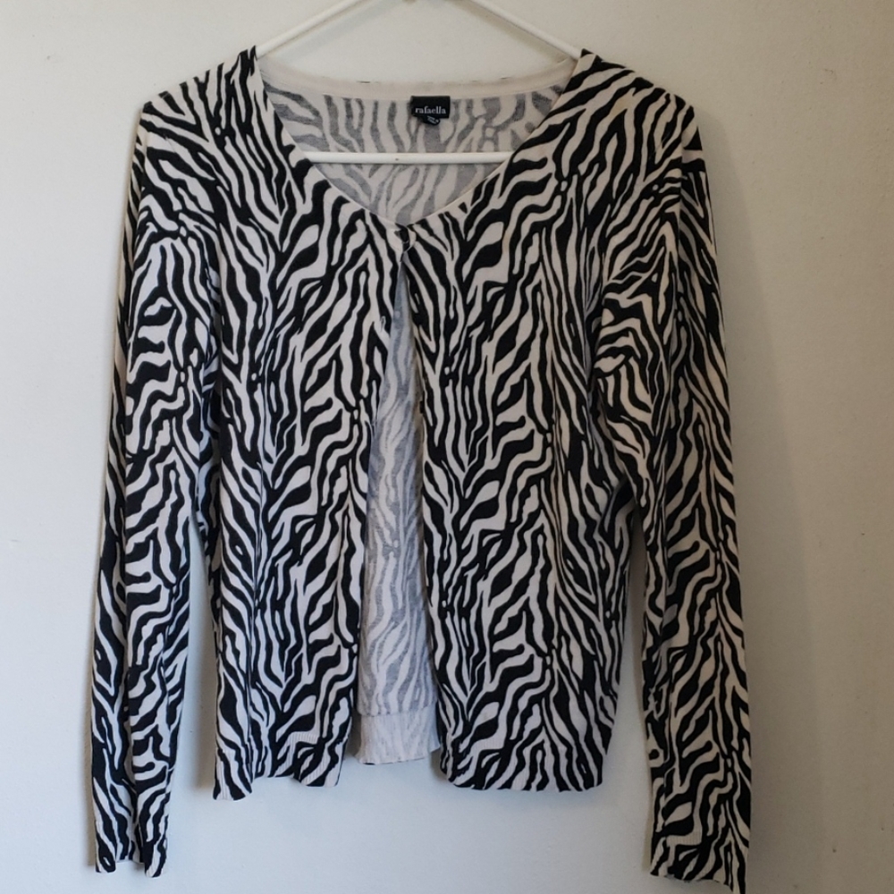Zebra print cardigan